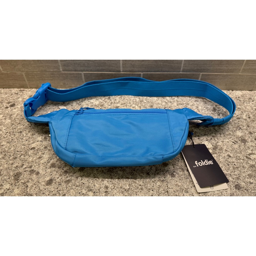 Azure Blue "The Foldie" NWT RFID Anti-Theft Travel Fanny Pack/Crossbody 3L Bag - Picture 5 of 7